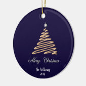 Personalisierter Weihnachtsbaum Keramik Ornament (Links)