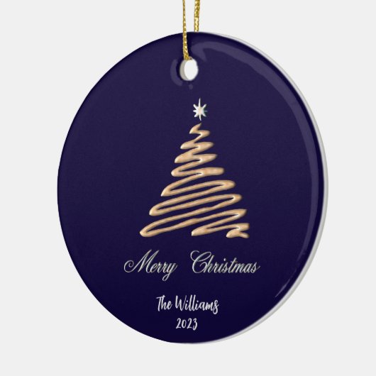 Personalisierter Weihnachtsbaum Keramik Ornament (Links)
