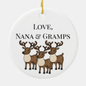 Personalisierter Weihnachtsbaum Keramik Ornament (Hinten)