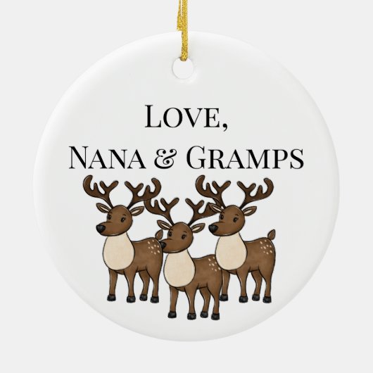 Personalisierter Weihnachtsbaum Keramik Ornament (Hinten)