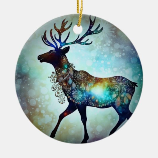 Personalisierter Weihnachtsbaum Keramik Ornament (Vorne)