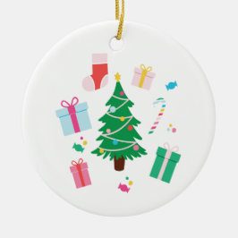 Personalisierter Weihnachtsbaum Keramik Ornament