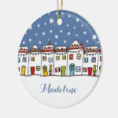 Personalisierter Weihnachtsbaum Keramik Ornament (Links)