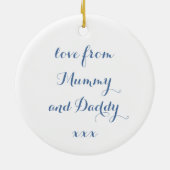 Personalisierter Weihnachtsbaum Keramik Ornament (Hinten)