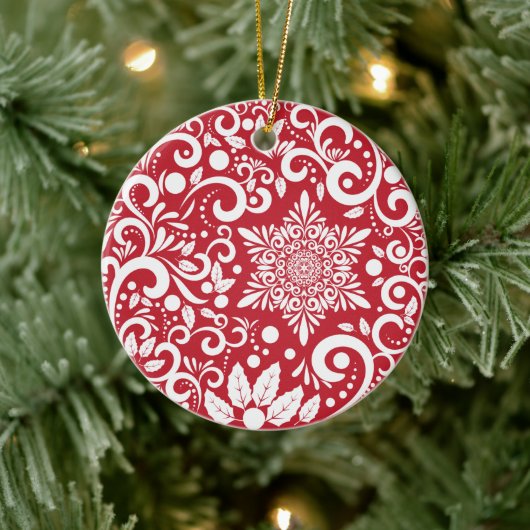 Personalisierter Weihnachtsbaum Keramik Ornament (Baum)
