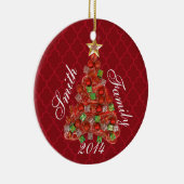 Personalisierter Weihnachtsbaum Keramikornament (Rechts)