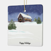 Personalisierter Weihnachtsbaum Keramikornament (Links)