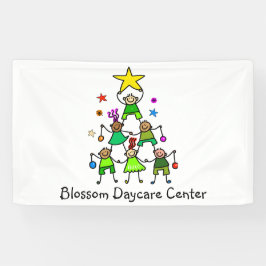 Personalisierter Weihnachtsbaum Kinder Banner