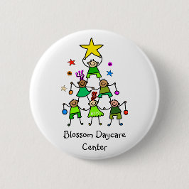 Personalisierter Weihnachtsbaum Kinder Button