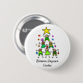 Personalisierter Weihnachtsbaum Kinder Button (Vorne & Hinten)