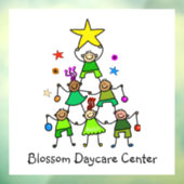 Personalisierter Weihnachtsbaum Kinder Fensteraufkleber (Blatt 3)