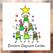 Personalisierter Weihnachtsbaum Kinder Fensteraufkleber (Blatt 2)