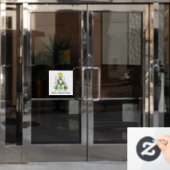 Personalisierter Weihnachtsbaum Kinder Fensteraufkleber (Büro Tür)