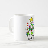 Personalisierter Weihnachtsbaum Kinder Kaffeetasse (Vorderseite Links)