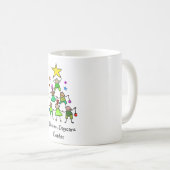 Personalisierter Weihnachtsbaum Kinder Kaffeetasse (VorderseiteRechts)