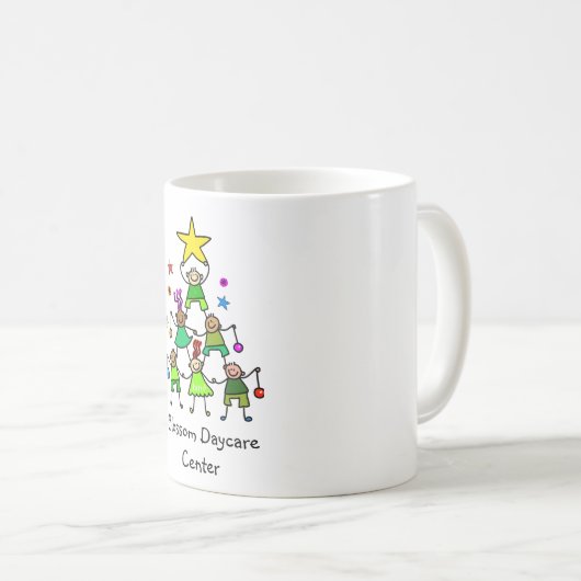 Personalisierter Weihnachtsbaum Kinder Kaffeetasse (VorderseiteRechts)