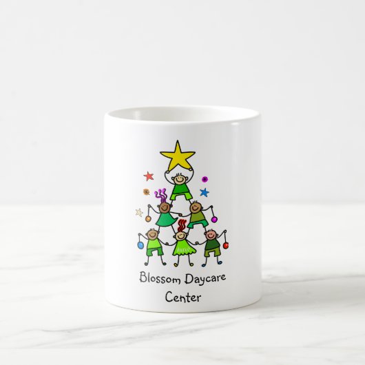 Personalisierter Weihnachtsbaum Kinder Kaffeetasse (Mittel)