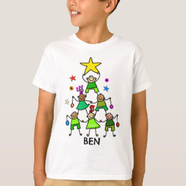 Personalisierter Weihnachtsbaum Kinder Niedlich T-Shirt