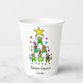 Personalisierter Weihnachtsbaum Kinder Pappbecher (Vorderseite)