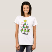 Personalisierter Weihnachtsbaum Kinder T-Shirt (Vorne ganz)