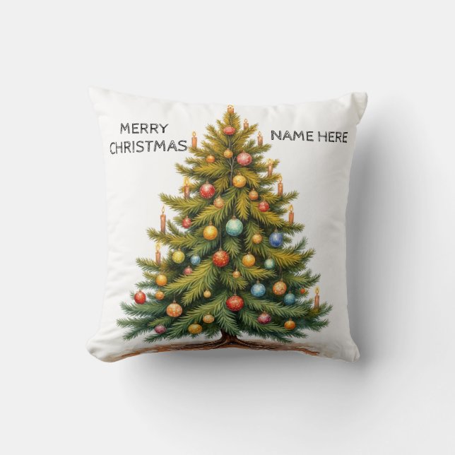 Personalisierter Weihnachtsbaum   Kissen (Vorderseite)