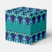 Personalisierter Weihnachtsbaum Muster Cube Favor Geschenkschachtel (Rückseite)