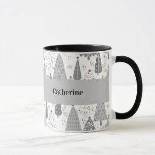 Personalisierter Weihnachtsbaum-Mustername, benutz Tasse