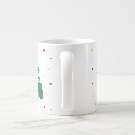 Personalisierter Weihnachtsbaum-Name-Becher Kaffeetasse (Henkel)