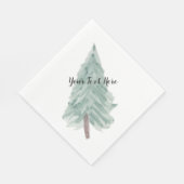 Personalisierter Weihnachtsbaum Napkin Serviette (Ecke)