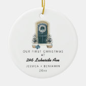 Personalisierter Weihnachtsbaum New Zuhause Holida Keramik Ornament (Vorne)