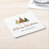 Personalisierter Weihnachtsbaum Rechteckiger Pappuntersetzer (angewinkelt)