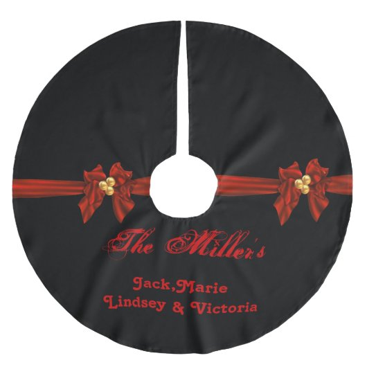 Personalisierter Weihnachtsbaum-Rock Polyester Weihnachtsbaumdecke (Vorderseite)