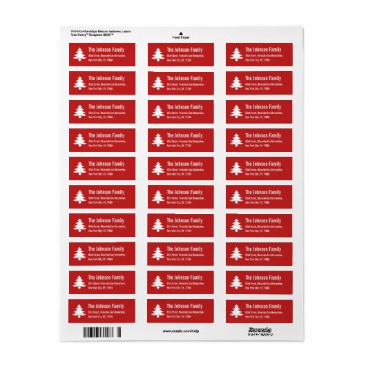 Personalisierter Weihnachtsbaum Rücksendeadresse (Vorne)