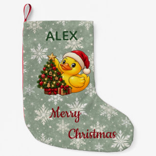 Personalisierter Weihnachtsbaum-Schmuck-Gummienten Kleiner Weihnachtsstrumpf