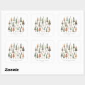 Personalisierter Weihnachtsbaum-Sticker Quadratischer Aufkleber (Blatt)