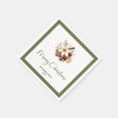 Personalisierter Weihnachtsbaum-Tischdeck aus warm Serviette (Ecke)