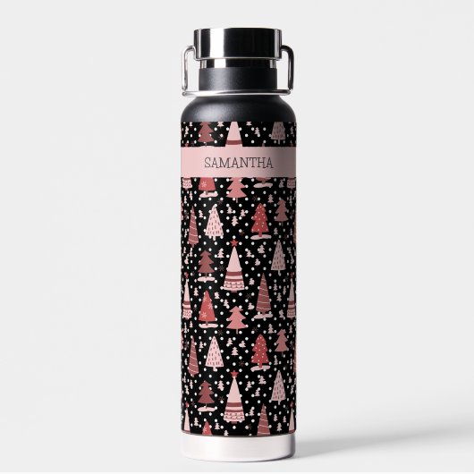 Personalisierter Weihnachtsbaum Trinkflasche (Rückseite)