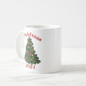 Personalisierter Weihnachtsbaum, Urlaub Kaffeetasse (Vorderseite Links)