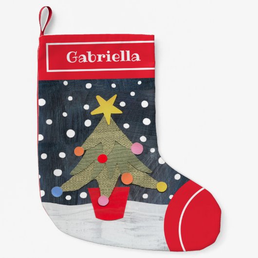 Personalisierter Weihnachtsbaum Weihnachtsbaum Str Kleiner Weihnachtsstrumpf (Vorderseite)