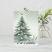 Personalisierter Weihnachtsbaum - Weihnachtskarte Feiertagskarte (Stehend Vorderseite)