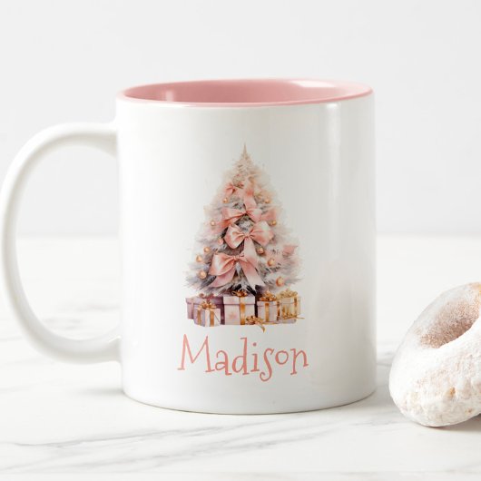 Personalisierter Weihnachtsbaum Zweifarbige Tasse