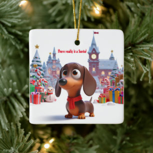 Personalisierter Weihnachtsbaumanhänger aus Kerami Keramikornament