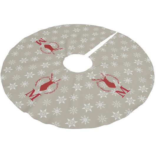 Personalisierter Weihnachtsbaumrock Polyester Weihnachtsbaumdecke (Schrägansicht)