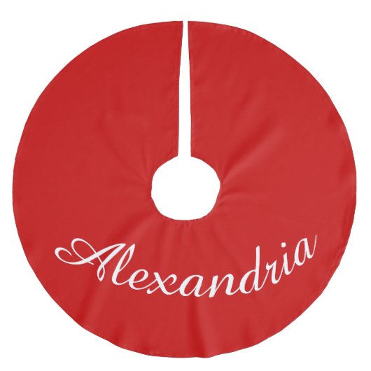 Personalisierter Weihnachtsbaumsaumtort Polyester Weihnachtsbaumdecke (Vorderseite)