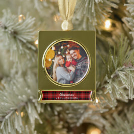 Personalisierter Weihnachtsbaumschmuck Banner-Ornament Gold