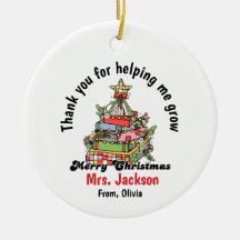 Personalisierter Weihnachtsbaumschmuck für Lehrer