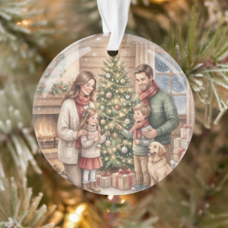 Personalisierter Weihnachtsbaumschmuck Wasserfarbe Ornament