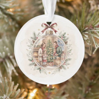 Personalisierter Weihnachtsbaumschmuck Wasserfarbe Ornament