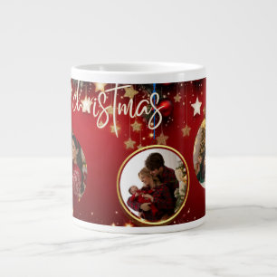 Personalisierter Weihnachtsbecher Frohe Weihnachte Jumbo-Tasse