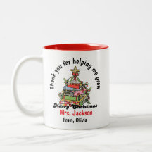 Personalisierter Weihnachtsbecher für Lehrer